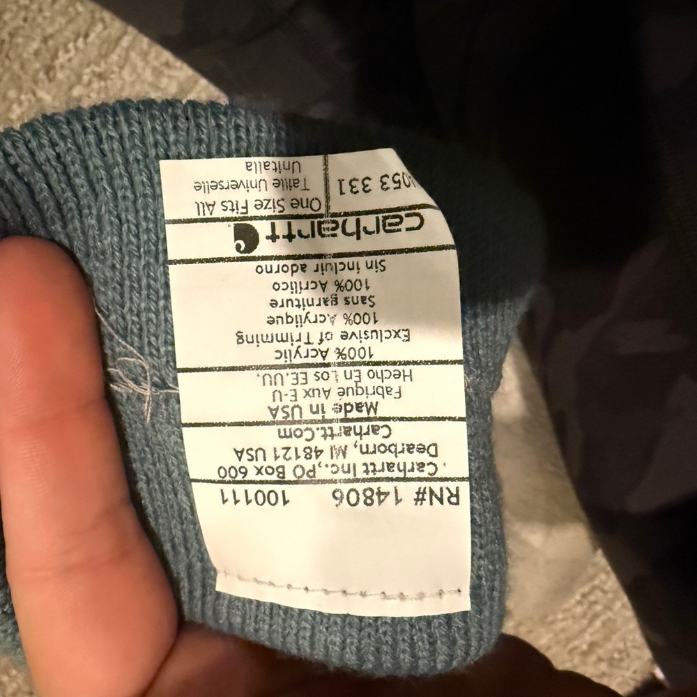 Carhartt Light Blue Knit Hat